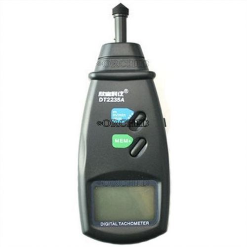 Measure Tester Gauge DT2235A Digital Contact Tachometer Metric Linear Speed