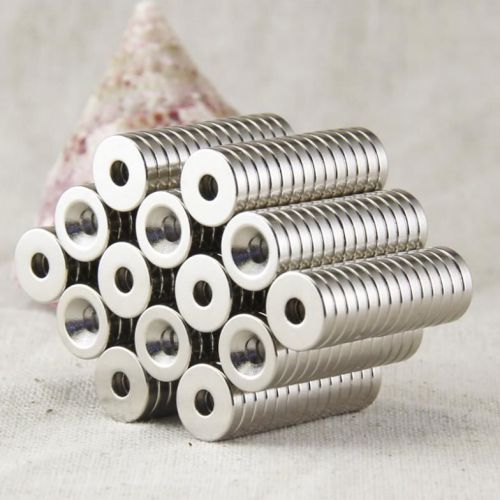 30pcs Small Bulk Disc Neodymium Magnets N50 D10x2mm with M3 Coutersunk Hole