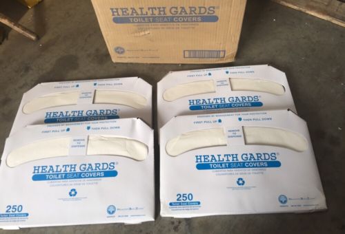 Lot of 4 Packs Of Health Gards Toilet Seat Covers 250 Covers/Package Total 1,000