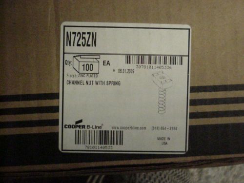 cooper b line n725zn CHANNEL NUT WITH SPRING 100 PIECES