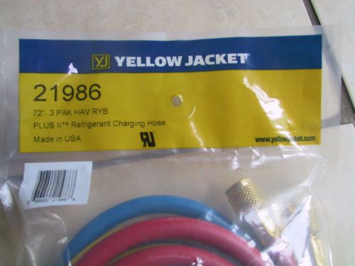 Yellow jacket 21986 charging hose made in usa 72&#034;  3 pack for sale