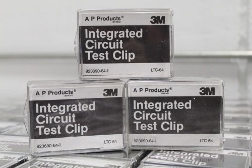 Lot of 3) 3M AP LTC-64 923690-64-I Intergrated Circuit Test Clip + Priority S/H