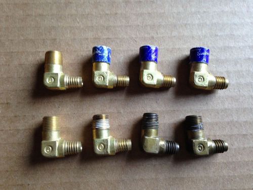 Swagelok brass 1/8&#034; npt elbow compression fitting lot of 8 for sale