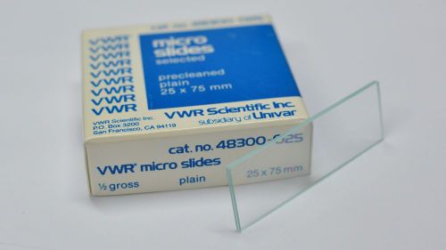 VWR Micro Slides Plain 25 x 75mm Catalog # 48300-025 (1 gross - 2 boxes)