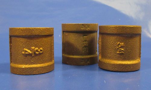 Lot of 3 -- 3/4&#034; Brass Couplers