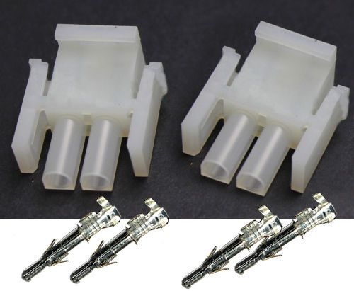 White plug for connecting light cables directly to Balboa circuit boards.