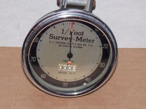 Vintage Rare A.E. Sheehan Co. 1/Foot Survey-Meter Model 20-P Works!! Nice Cond.
