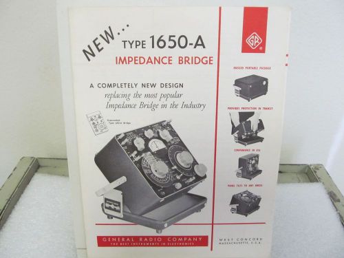 General Radio Type 1650-A Impedance Bridge Brochure