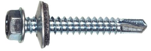 Hillman 135-count #12-14 x 1-1/2&#034;  neoprene washer zinc plated self drilling for sale