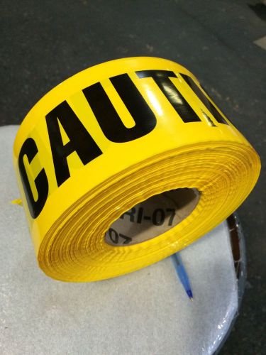 60 rolls of 3 inch x 1000 ft Yellow Caution Safety Barrier
