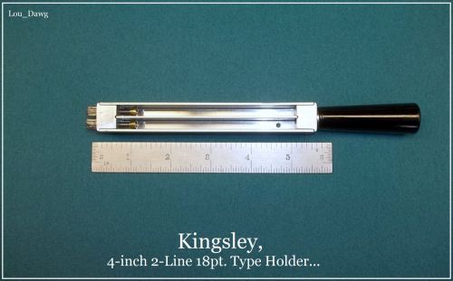 Kingsley Machine  ( 4-inch 2-Line 18pt. Type Holder ) Hot Foil Stamping Machine