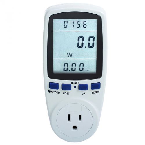 LCD Power Meter Energy Monitor Voltage Watt Volt Amps Electricity kWh US Plug