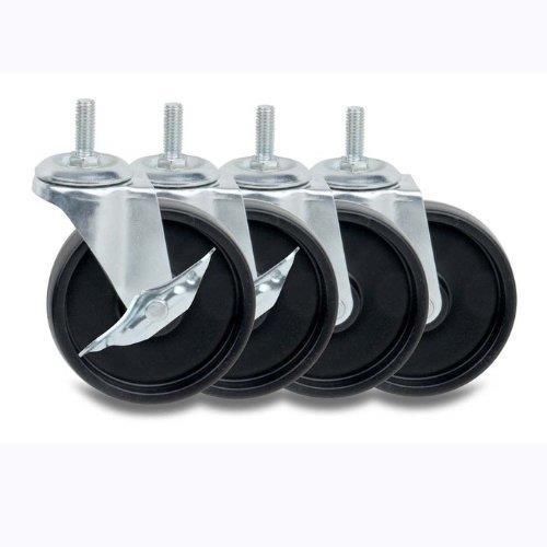 Honey-can-do set of 4 4 inch wheel casters shf-01939 for freezer racks, chairs for sale