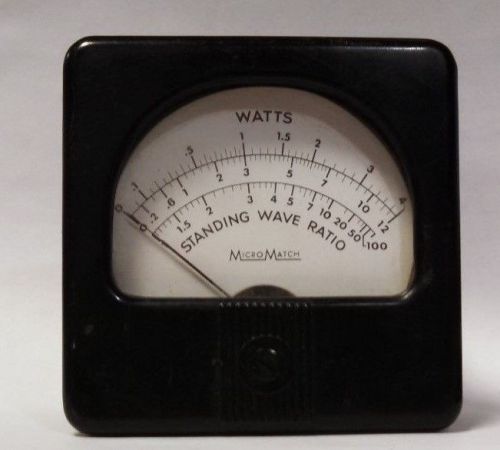 Vintage Micro Match Power/SWR Meter Winding Tests Good - 3” X 3”            dd