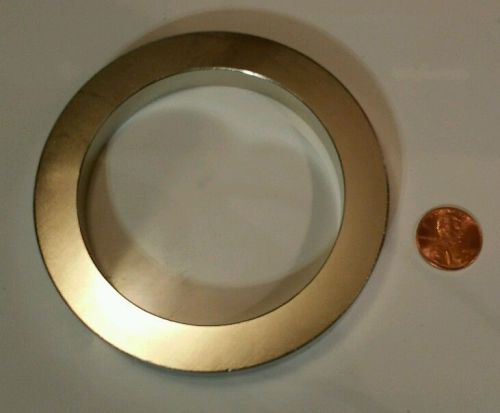 Huge neodymium ring magnet. super strong n52 rare earth magnet. 4&#034; x 1/2&#034; for sale