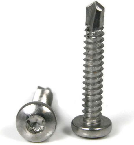 Torx 6 lobe pan head self drill stainless steel screws 6-20 x 1/2 to 1&#034; qty 25 for sale