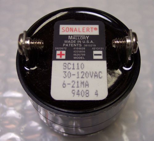 NEW--MALLORY  SC110 SONALERT ELECTRONIC SIGNAL 30-120 VAC, 4500 HZ