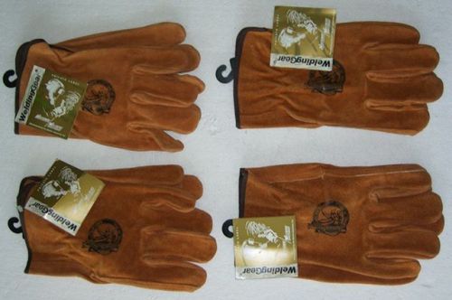 Lot of 4 Pair National Welders Steiner Industries Leather Driver Glove Large NWT
