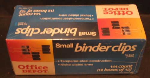 Office Depot Small Binder Clips 12 Box&#039;s of 12, 144 Count 3/4&#034; (19mm)