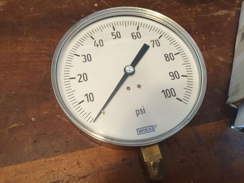 Wika Pressure Gauge 111.25 4.5&#034; HVAC 100 PSI 1/4&#034; NPT LM new in box 