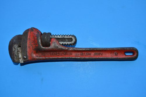 Ridgid heavy duty 8&#034; pipe wrench made in the usa for sale