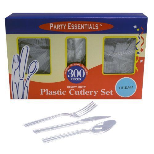 Northwest Enterprises Heavy Duty Plastic Cutlery Box Set with Full Size Knive...