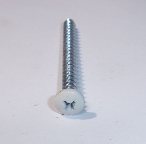 10 x 2&#034; phillips pan head sheet metal screw (ph pn sms)    color = white for sale
