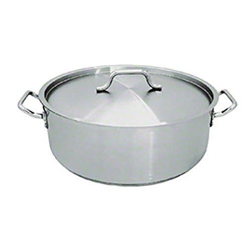 Pinch BZIN-15 Induction Ready Stainless Steel Brazier with Cover, 15-Quart