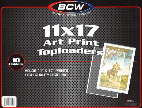 100 NEW 11X17 Menu Art Print Topload Holders - Toploader
