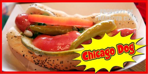 Chicago Dogs Decal 12&#034; Hot Dogs Concession Food Truck Restaurant Sticker