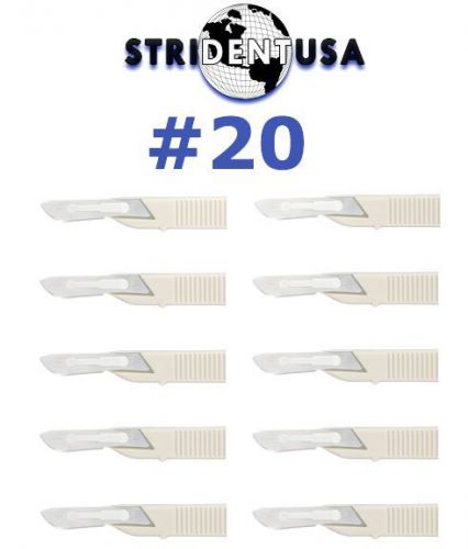20 DISPOSABLE STERILE SURGICAL SCALPEL WITH BLADE #20