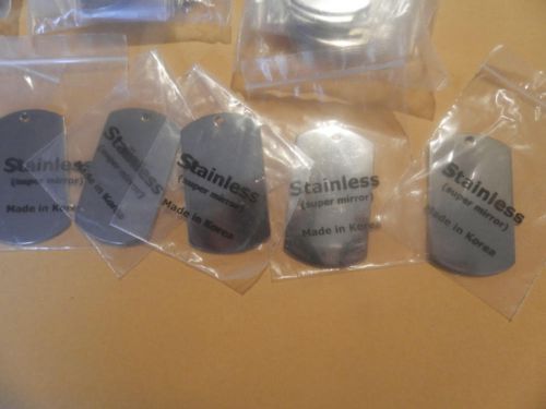 Stainless Steel Dog Tags Blanks 29 x 50 mm, 050 Thick, Qty 37 Pieces