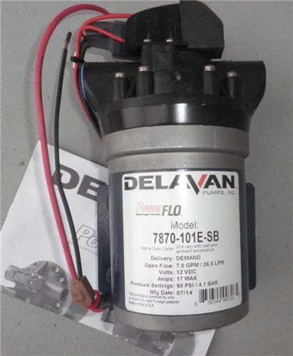 Delavan PowerFlo FAT BOY Diaphragm Water Pump, 12V, up to 60-100 PSI, 7 GPM NEW