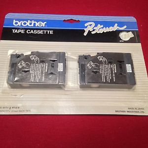 2-PK SEALED BROTHER P-Touch TC-13 Gold/Clear Label Tape 1/2&#034;X25&#039; Pk of 2 NEW!!