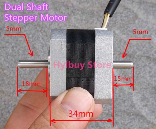 Dual 5mm shaft Stepping Motor 2 phase Stepper F Prusa Mendel Makerbot 3D printer
