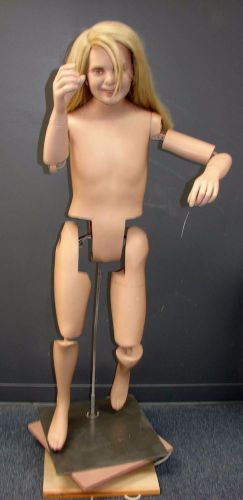 boy/girl mannequin articulated flexible poseable vintage, decter, one of a kind