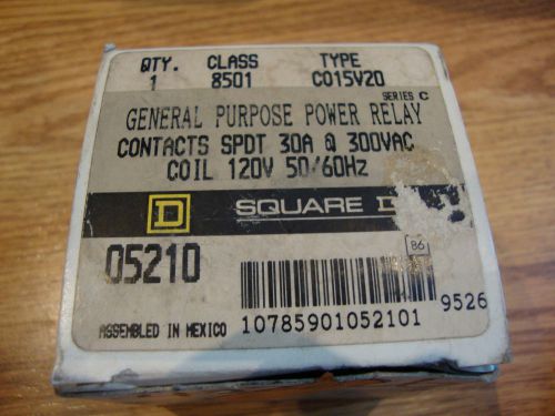 NEW SQUARE D 8501 C015V20 GENERAL PURPOSE POWER RELAY