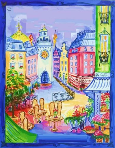 30 Custom Vintage European Travel Art Personalized Address Labels
