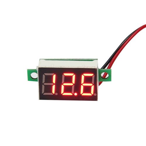Mini Red LED Panel Voltage Meter 3-Digital Adjustment Voltmeter MU