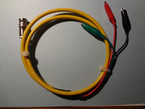 Low Noise Triax input cable (similar 237-ALG-2) Alligator clips to Triax Connect