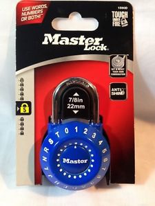 Master lock personalized letter/number padlock - 1590d blue for sale