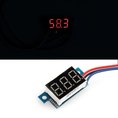 DC 3V-100V Mini Digital Voltmeter Voltage Meter 3 Wire Red LED Panel Display