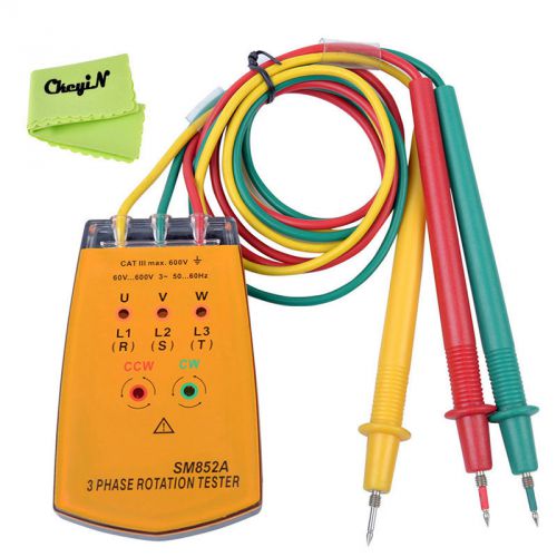 LEDs Indicator Phase Sequence Meter 3 Phase Rotation Tester