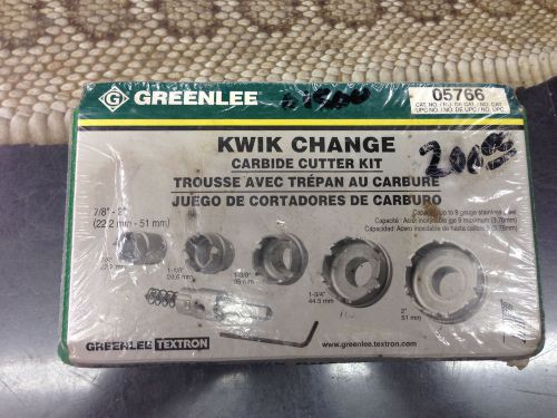 Greenlee 05766 Kwik Change Carbide Cutter Kit NIB
