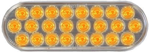 Maxxima (m63201ycl) amber 6&#034; oval led warning flasher light with clear lens for sale