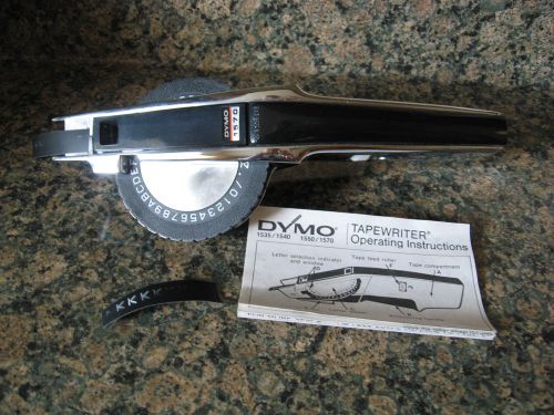 Dymo Tapewriter, Chrome label Maker, Used , Dymo 1570