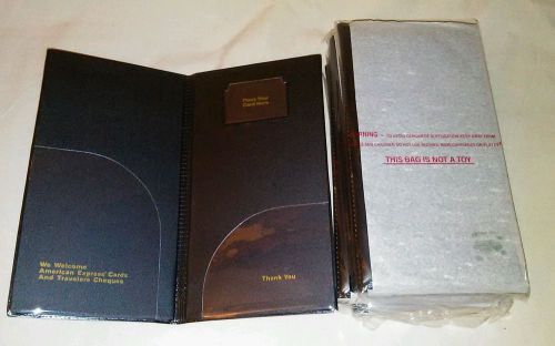 Lot of 5 American Express DoublePanel Guest Check Server Book FREE SHIP