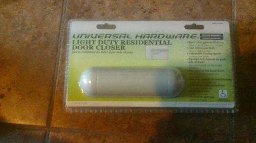 New Universal Hardware Light Duty Residential Door Closer, White 4011