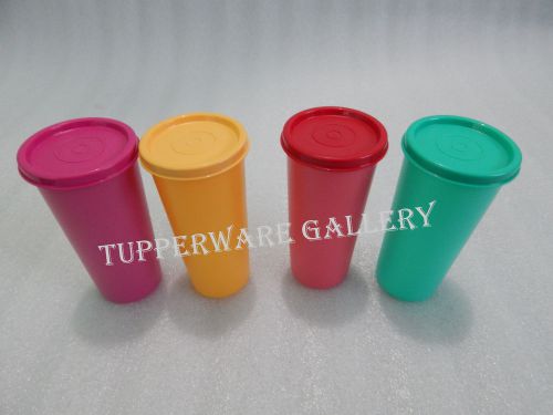 Tupperware 12 oz Tumblers - Rainbow Tumblers- 340 ml - ( Set of 4 )