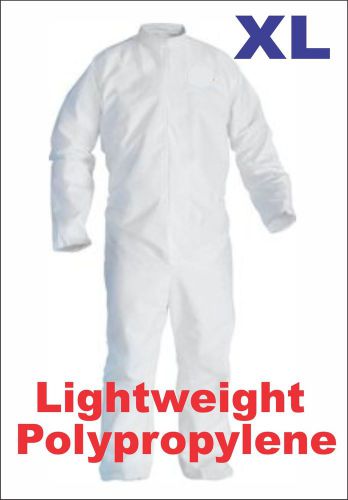 XL Poly Protective Coveralls Suit Disposable Clean-Up Yardwork Garage &amp; Shop